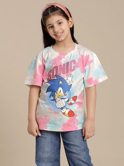 Kidsville - Sonic Classic Printed Relaxed Fit T-Shirt for Girls