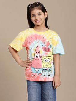 Kidsville - Sponge Bob Square Pants Printed Relaxed Fit T-Shirt for Girls