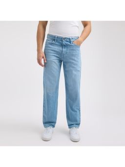 Pepe Jeans - Men Blue Relaxed Barrel Fit Mid Rise Jeans