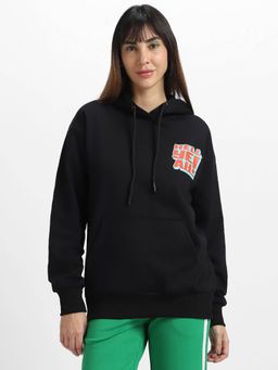 JUNEBERRY - Fleece Full Sleeve Regular Hooded Neck Graphic Comfortable & Stylish Hoodie