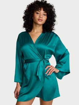 Victoria's Secret - Blue Satin Short Robe