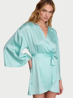 Victoria's Secret - Blue Satin Short Robe