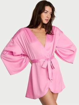Victoria's Secret - Pink Satin Short Robe