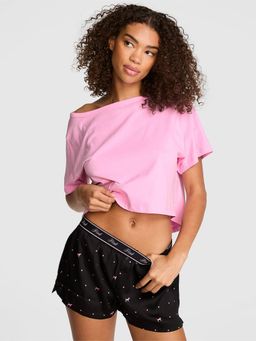 Victoria's Secret - Black Silky Sleep Boxy Shorts