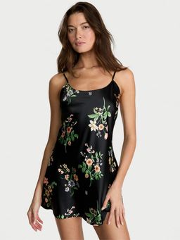 Victoria's Secret - Multi-Color Heritage Stripe Satin Mini Slip Nightdress