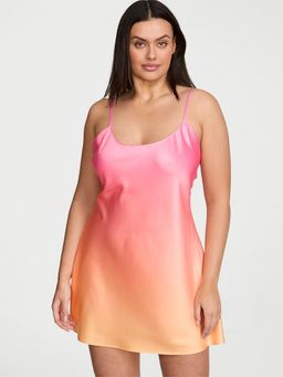 Victoria's Secret - Multi-Color Heritage Stripe Satin Mini Slip Nightdress
