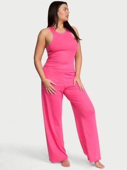Victoria's Secret - Pink Cotton Shadow Stripe Tank & Pyjamas Set