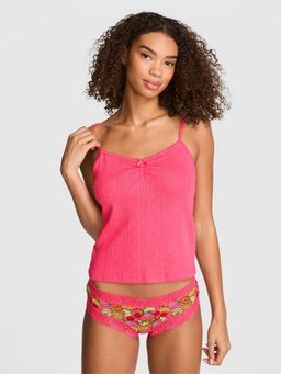 Victoria's Secret - Pink Pointelle Sweetheart Cami Top