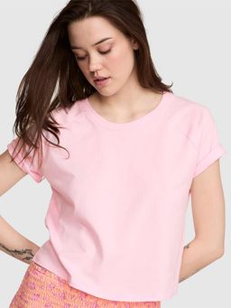 Victoria's Secret - Pink Cotton Raglan Sleep Top