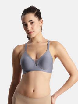 Jockey - 1844 Wirefree Soft Touch Microfiber Bonded Tech T Shirt Bra Folk Stone Gray