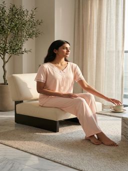 Mieora - Peach Cotton Nightwear