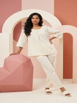 Mieora - Off White Cotton Nightwear