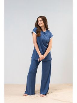 HOUSE OF COMFORT - True Blue Lycra Pyjama Set