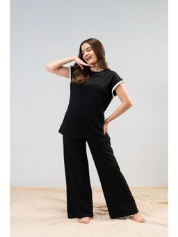 HOUSE OF COMFORT - Carbon Black Lycra Pyjama Set