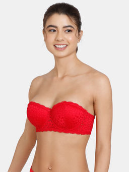 Zivame - Serenade Spring Lush Padded Wired 3/4th Coverage Strapless Bra - Ski Patrol