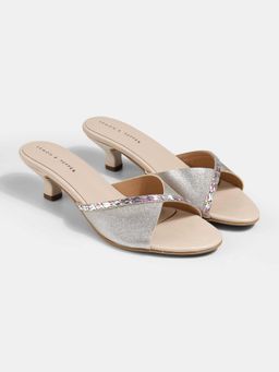 Lemon & Pepper - Women Gold Sandal Heels