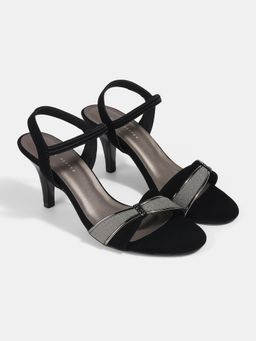 Lemon & Pepper - Black Stiletto Sandal Heels