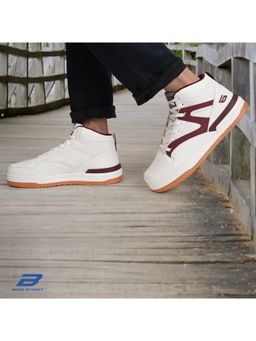 Bond Street - Men Maroon Pu Upper Casual Sneakers