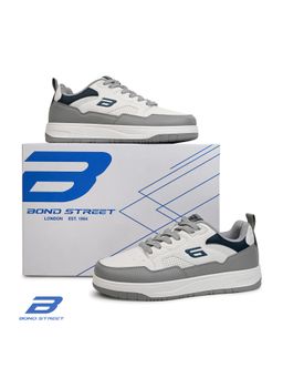 Bond Street - Men Grey Pu Casual Sneakers