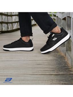 Bond Street - Men Black Pu Casual Sneakers