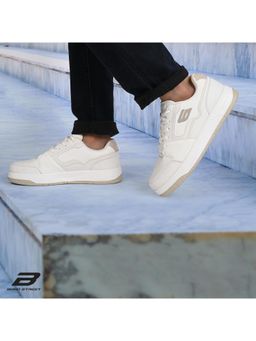 Bond Street - Men Beige Pu Casual Sneakers