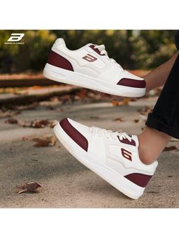 Bond Street - Men Maroon Pu Casual Sneakers