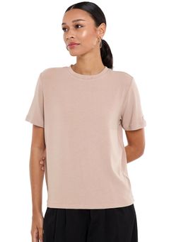 BCBG - Women Beige Solid T-Shirt