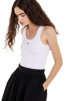 BCBG - Women White Textured Tank Top
