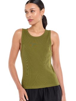 BCBG - Women Green Textured Tank Top