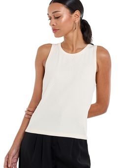 BCBG - Women White Textured Tank Top