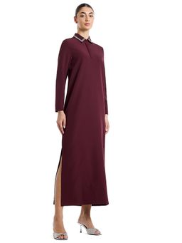 BCBG - Women Purple Embellished Dress