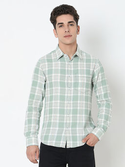 Spykar - Green Regular Fit Full Sleeves Cotton Shirt For Men