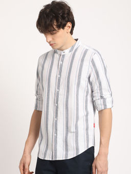 The Bear House - Mens Stripe Slim Fit Casual Shirt
