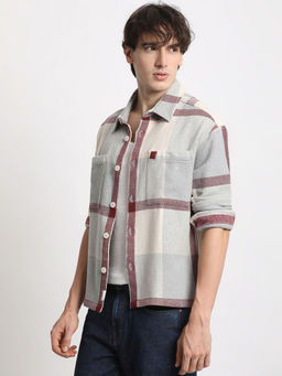 The Bear House - Mens Multi-Colour Relaxed Fit Shacket