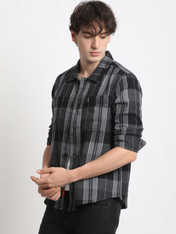The Bear House - Men Checked Regular Fit Cotton Shacket