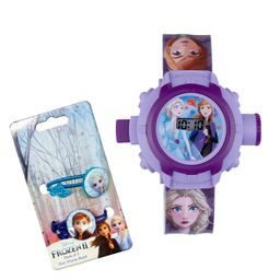Disney - Girls Frozen Projector Watch With Hair Elastic Band Combo (Set of 3)