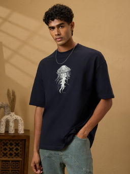 The Souled Store - Pure Cotton Half Sleeves Round Neck Graphic T-Shirt