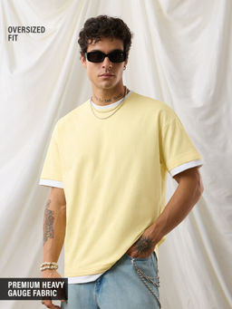 The Souled Store - Pure Cotton Half Sleeves Round Neck Solid T-Shirt