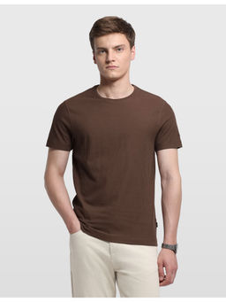 Arrow Newyork - Cotton Half Sleeves Crew Neck Textured T-Shirt