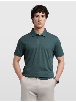 Arrow - Cotton Half Sleeves Collar Neck Self Design Polo T-Shirt