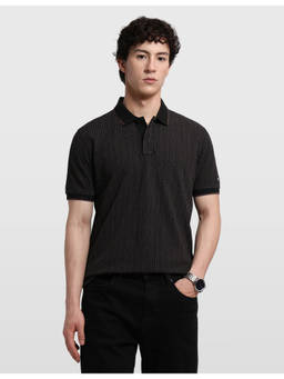 Arrow Sports - Cotton Half Sleeves Collar Neck Self Design Polo T-Shirt