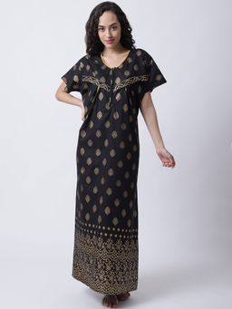 Secret Wish - Women Black Maternity Nighty