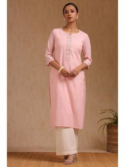 Soch - Womens Pink Cotton Kurta