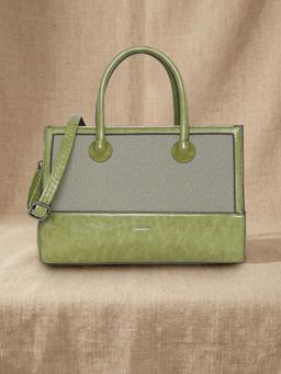 ESBEDA - Olive Solid Pu Handbag with Detachable Strap
