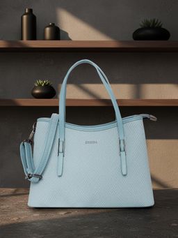ESBEDA - Blue Solid Pu Handbag with Detachable Strap