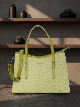 ESBEDA - Olive Solid Pu Handbag with Detachable Strap
