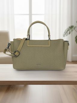 ESBEDA - Olive Solid Pu Handbag with Detachable Strap
