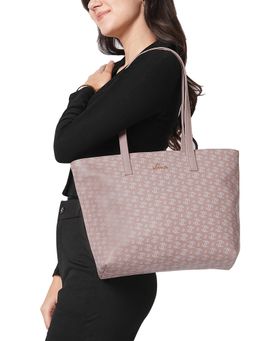 Lavie - Pink Printed Synthetic Leather Handbag