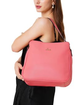 Lavie - Coral Solid Synthetic Leather Handbag