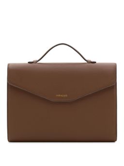 MIRAGGIO - Brown Solid Pu Laptop Case